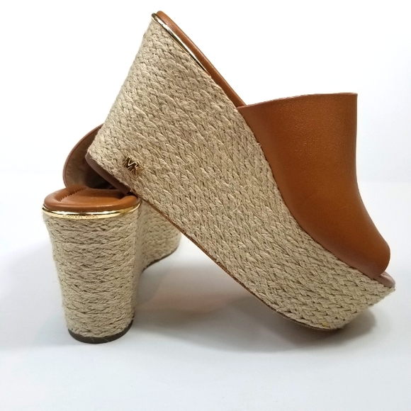 MICHAEL KORS Acorn Cunningham Espadrille Wedge Slide Sandal - Picture 11 of 15